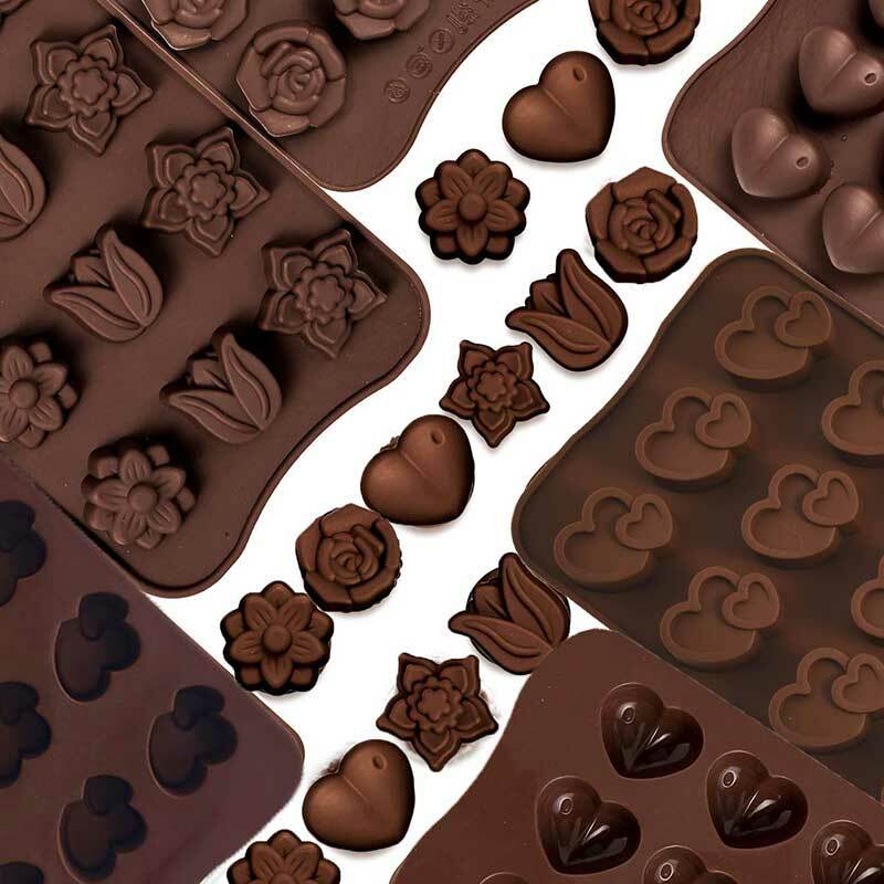 Chocolate Hình Chữ Nhật Bánh Quy Khuôn Đa Năng Không Dính Vật Dụng Nhà Bếp Nướng Công Cụ Ốp Bánh Ngọt Khuôn Bếp Phụ Kiện Đi Kèm