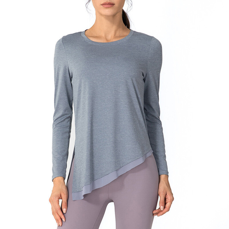 Yoga terno com capuz blusa esportiva feminina solto de secagem rápida fitness correndo camisola de manga comprida yoga topo