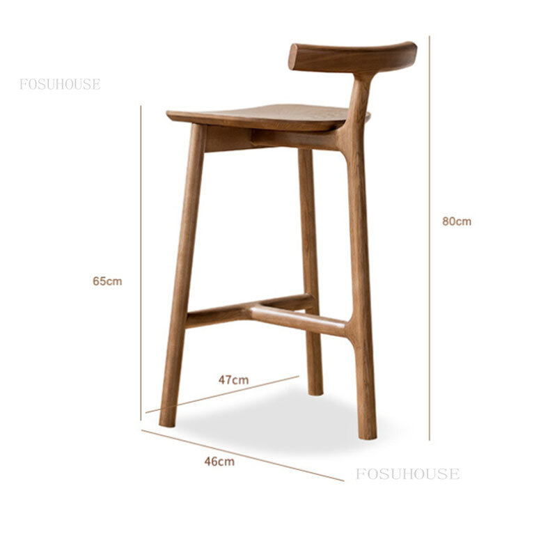 Sillas de comedor de madera maciza Escandinavia, tumbonas, silla de Bar para el hogar, taburetes de ocio de diseñador nórdico, muebles minimalistas modernos para el hogar