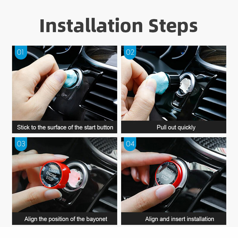 Botão de partida do motor do carro substituir capa stop interruptor acessórios decoração do carro apto para bmw x3 x4 x5 x6 série f30 f10 g20 f48 g30 x3 g1