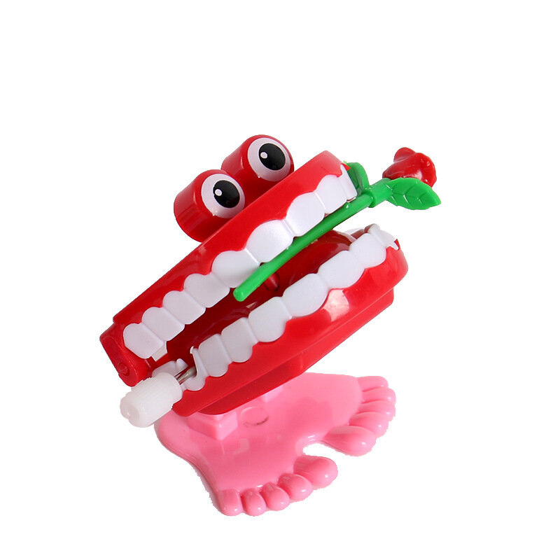 1pcs Funny Tooth Shape Wind Up Toys New Strange Children's Christmas Gift Classic Toy Funny Teeth Model Cartoon Cognitive Puzzle