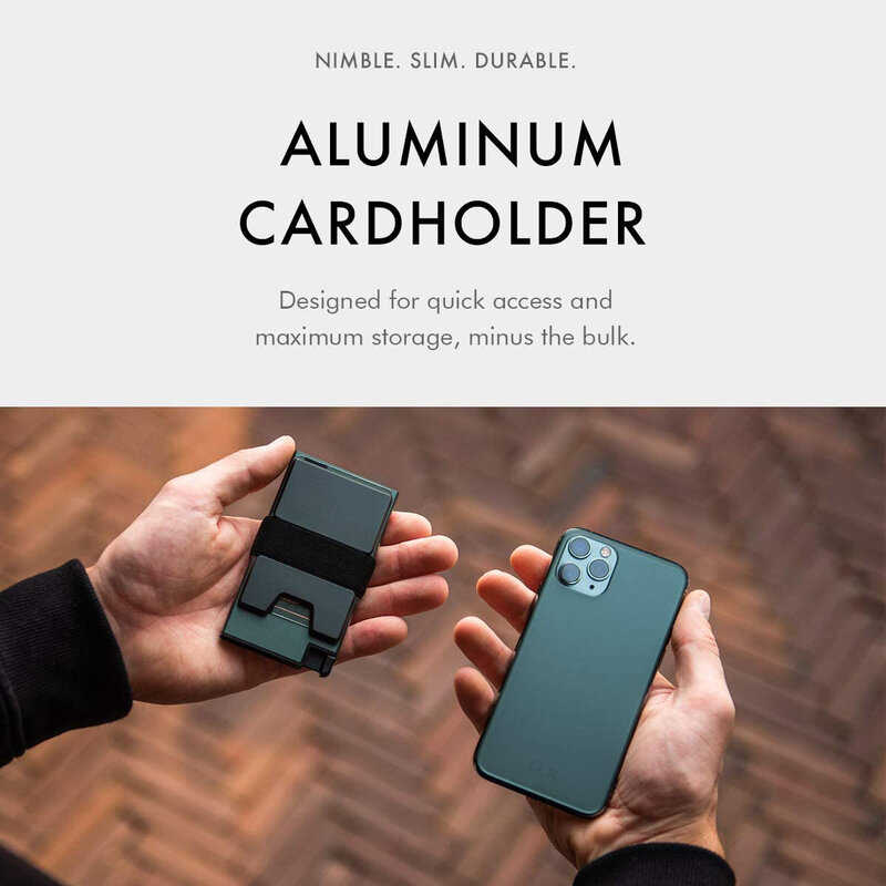 Tarjetero con logotipo personalizado para hombre y mujer, billetera minimalista con identificación Rfid para tarjetas de crédito, regalos