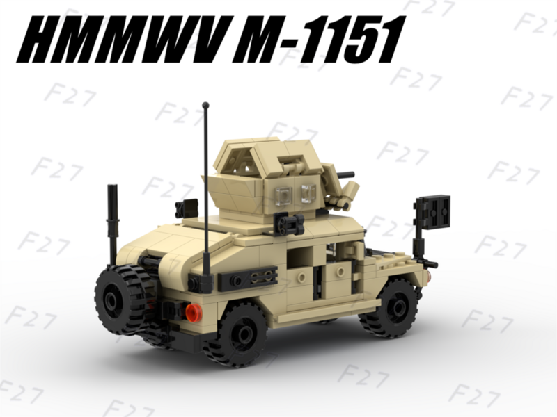 Военные строительные блоки MOC Hummer, армированные автомобильные строительные блоки, модели, фигурки, оружие, совместимы с игрушками, подарок д...