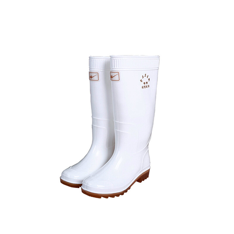 กลางยางสูงสำหรับสุภาพสตรีกลางแจ้ง Non-Skid รองเท้าสีขาว Galoshes Canteen ฝนรหัส39-44สตรีฤดูใบไม้ผลิรองเท้า