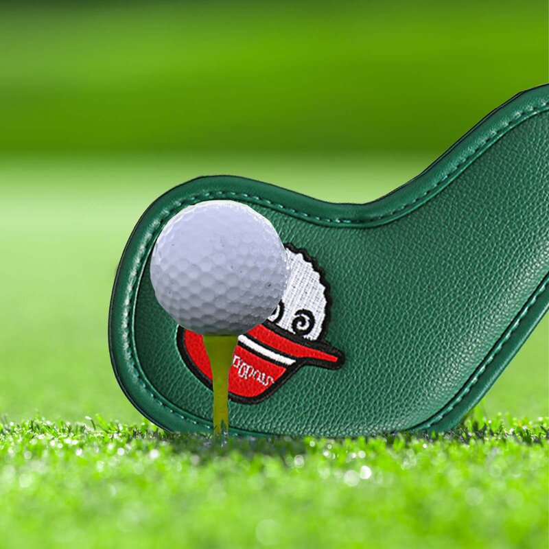 10 pçs/set golf club head cover couro do plutônio golfe ferro capa de proteção cabeça manga cunha acessórios golfe