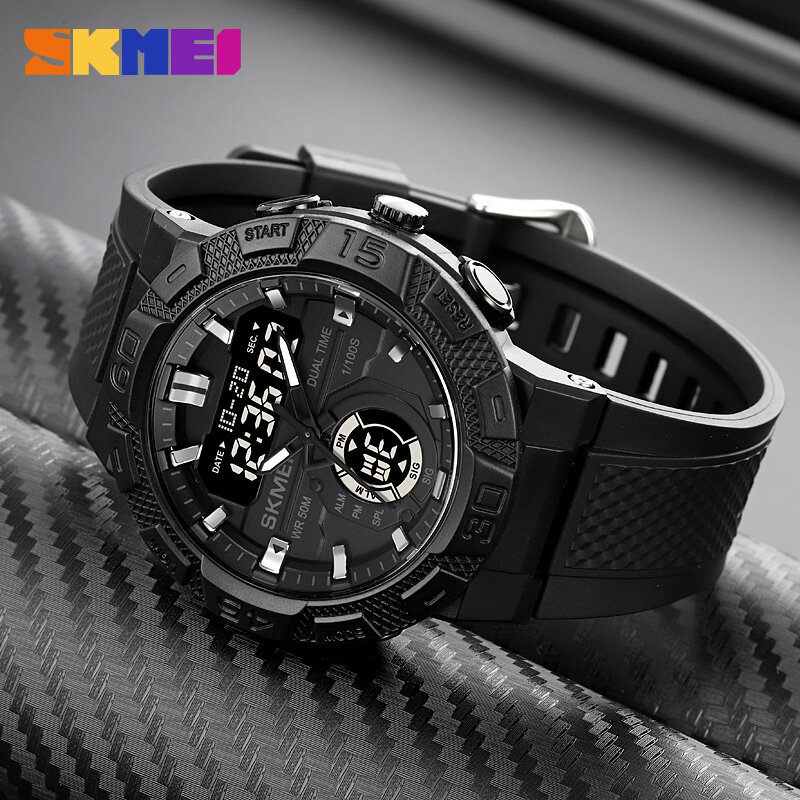 Skmei Heren Horloge Luxe Dual Time Stopwatch Chronograaf Mode Sport Digitale Horloges Waterdicht Originele Voor Gift