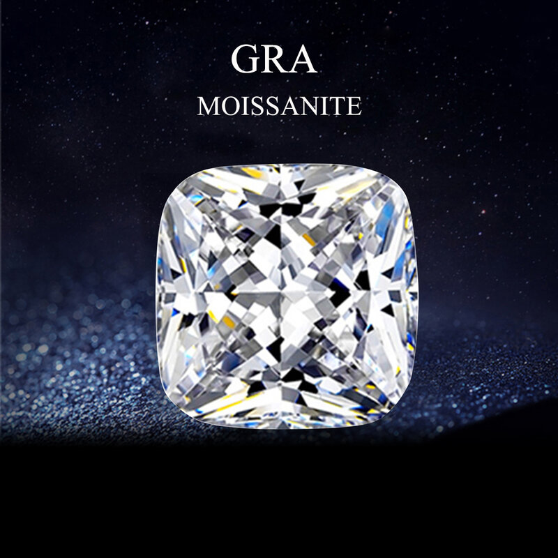 Top Selling Cusion Diamond Loose Gemstones Moissanite Stones 0.06ct-7ct D Color VVS1  Diamond Lab Excellent Cut Material Stones
