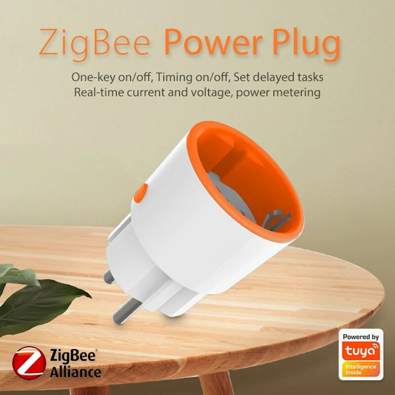 1-10pcs 16A Tuya Smart Zigbee 3.0 Power Plug Timing Function Smart Home App Remote Control Work With Alexa Google Home EU Outlet