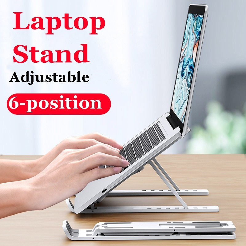7 Gaten Verstelbare Laptop Stand Voor Macbook Onder 14 ''Notebook Opvouwbare Stand Abs Lichtgewicht Beugel Laptop Houder Voor Tablet