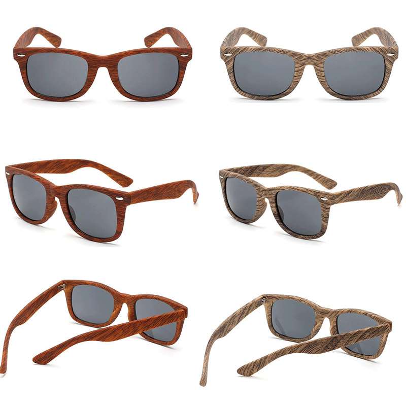 Occhiali da sole uomo donna occhiali da sole retrò in legno occhiali di protezione UV occhiali da sole quadrati alla moda occhiali in legno sintetico Unisex