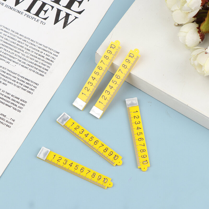 5pcs 1:12 Doll Learning Ruler Miniature Simulation Tape Measure Rulers Model Toys Dollhouse Decor Toys DIY Jewelry Accessories