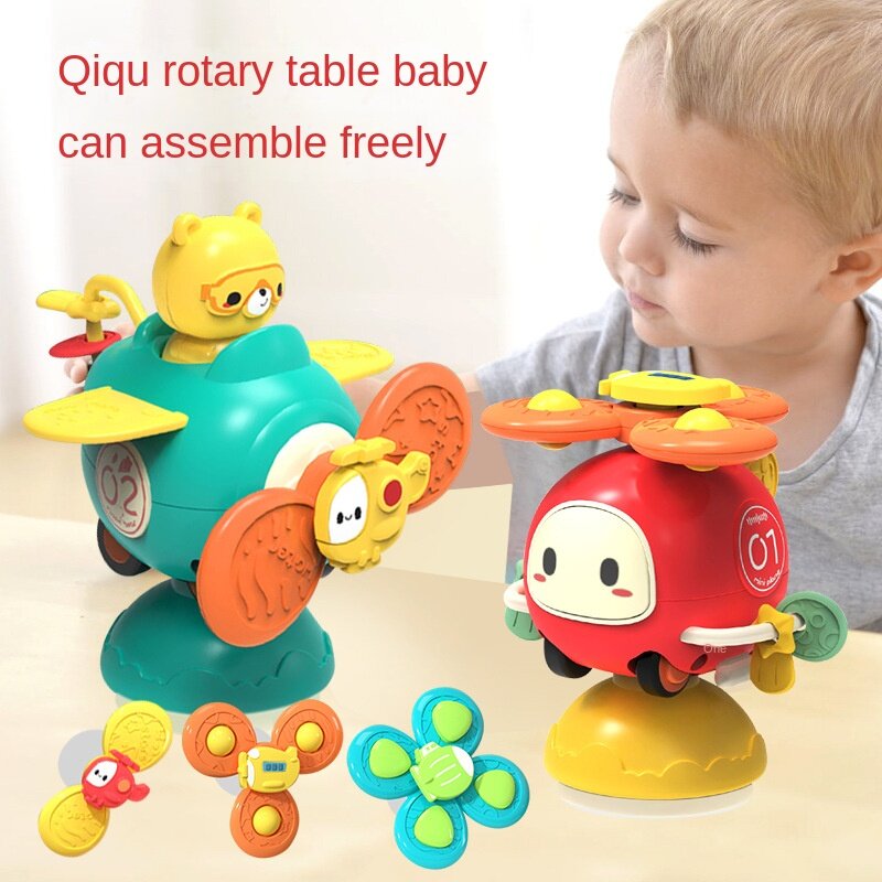 Montessori brinquedos de banho do bebê para a criança 0 12 meses otário spinner ventosa brinquedos para o jogo do menino criança educacional chocalhos mordedor