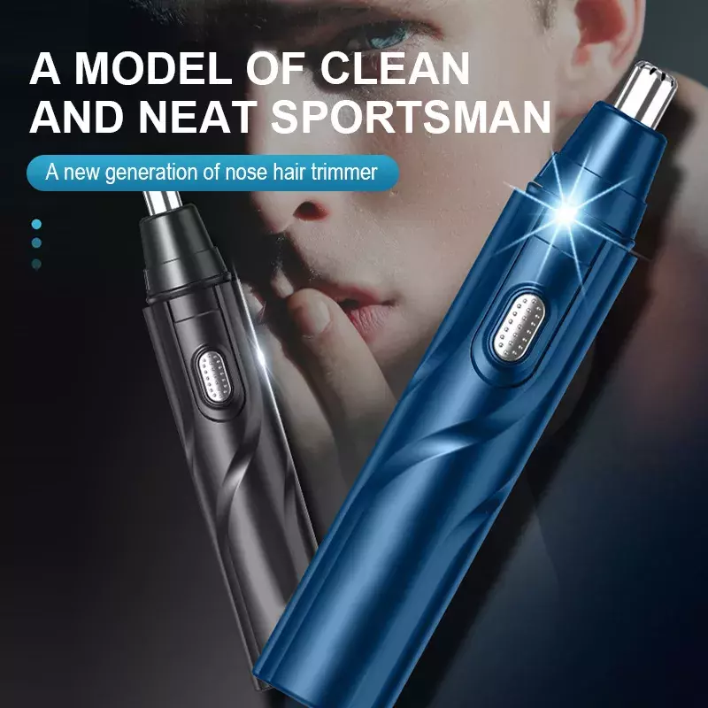 Battery Powered Electric Nose Hair Trimmer Men'S Nose Cleaning Hair Remover Men'S Artifact Rechargeable Nose Hair Scisso