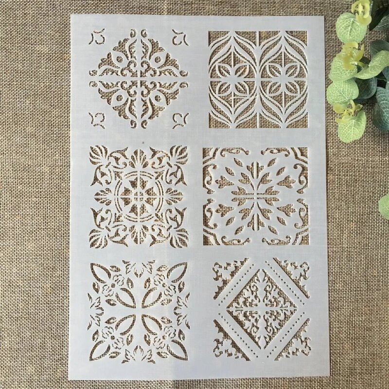 29*21cm cornice quadrata stencil stratificazione fai da te pittura murale Scrapbook colorazione goffratura Album modello di carta decorativa