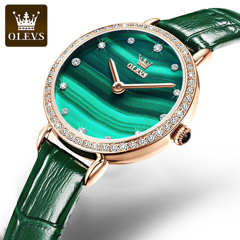 OLEVS Fashion orologio da polso da donna impermeabile Import Machine Core Corium Strap orologi al quarzo per donna