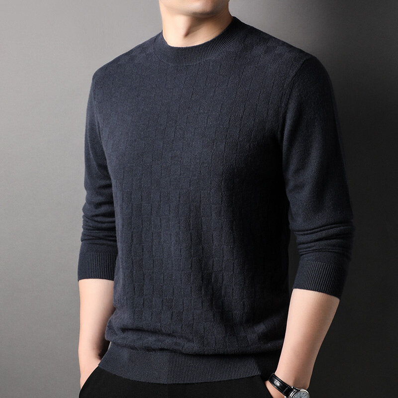 Sweater Top Grade New Fashion Brand Knit Pullover Mens Luxury Designer Jumper Plain Korean Plaid Casual Men Clothing