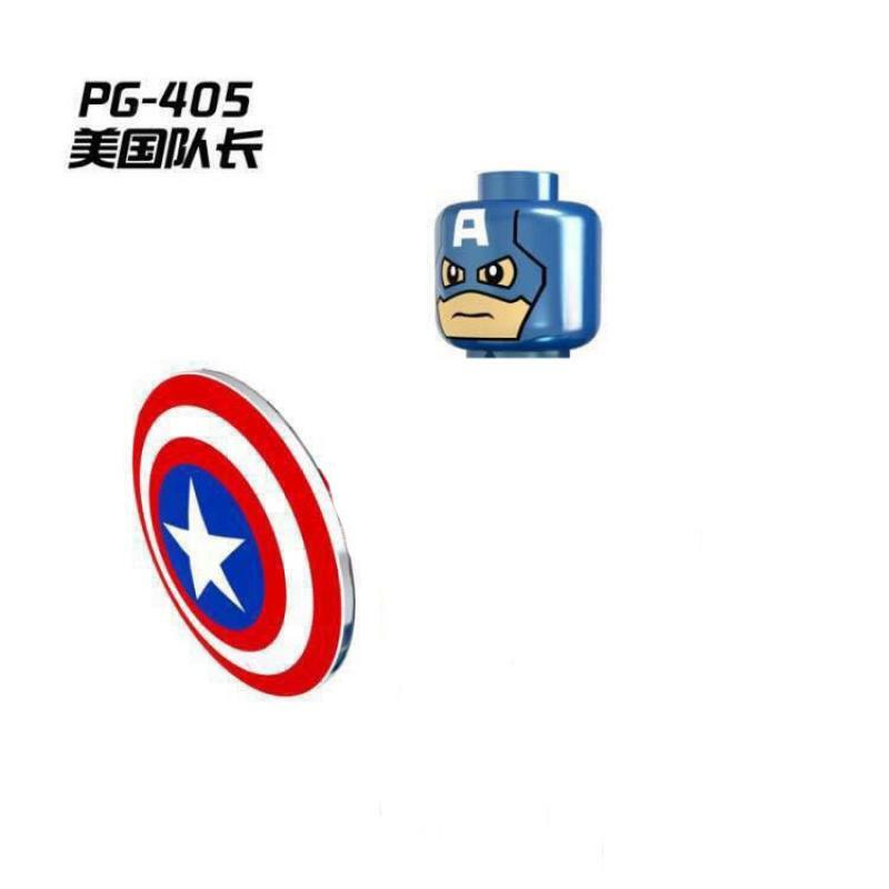 PG401ซูเปอร์ฮีโร่ Building Blocks Pg402 Electroplating Iron Man ต่อสู้ Pg403 Building Block มินิรูปของเล่นเพื่อการศึกษา