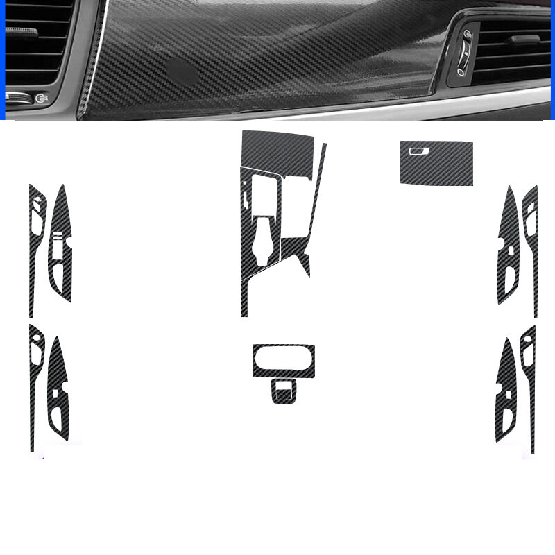 Fibra de carbono para changan cs95 2019-2022 carro interior adesivo de controle central engrenagem porta janelas painel proteção filme carro adesivo