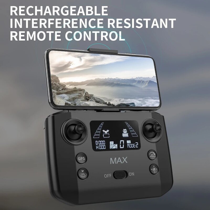 LAUMOX-Dron KF101 MAX con GPS, cuadricóptero plegable con cámara profesional HD EIS, antivibración, cardán de 3 ejes, 5G, Wifi, Motor sin escobillas, RC