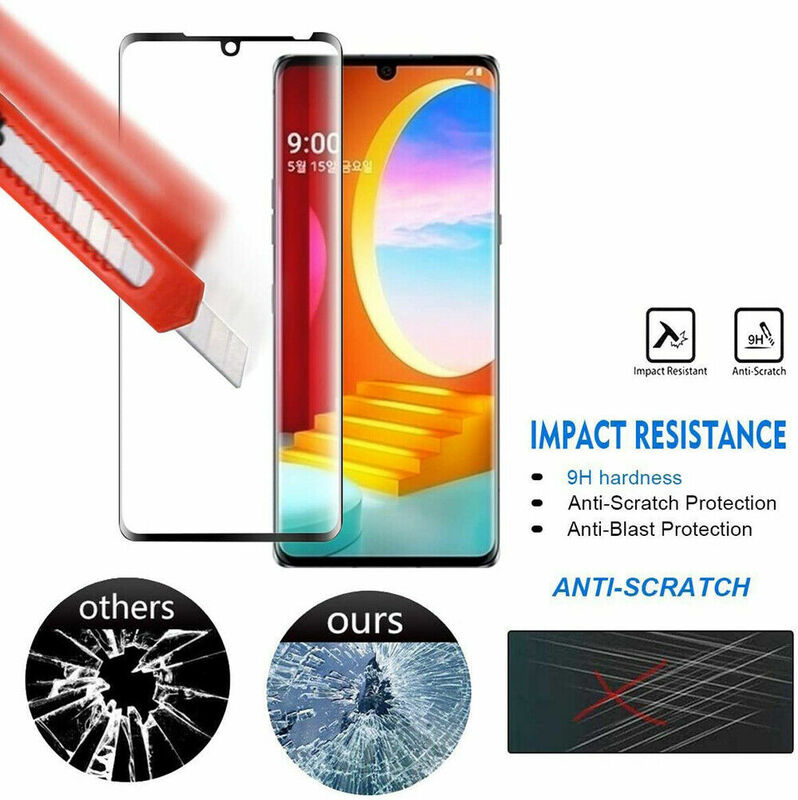 Untuk LG Sayap 5G 2020 Premium Tempered Kaca Film Layar Pelindung 3D Melengkung Penuh Pelindung Depan Cover Explosion Proof