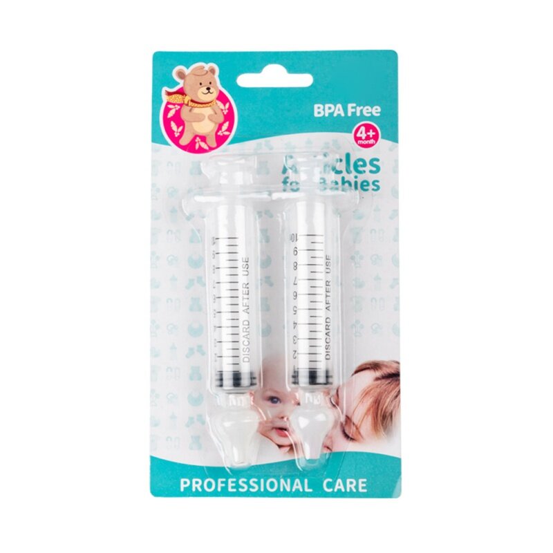Bobora-Tubo de aguja para cuidado del bebé, aspirador Nasal para rinitis, limpiador, 1/2 piezas, 10ML