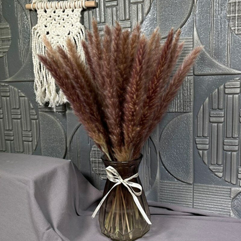 15 pçs 45cm secado flor pampas grama coelho cauda buquê floral preservadas naturales decoração de casamento casa acessórios