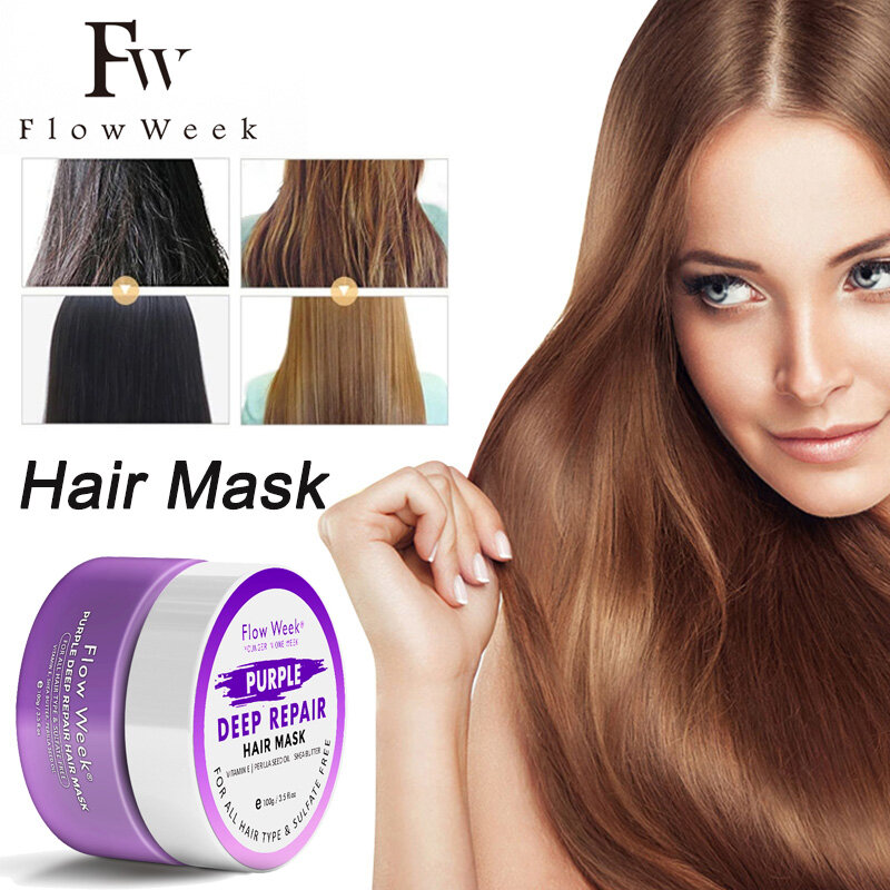 Flow Week – Masque pour cheveux secs et abîmés, réparation, restauration, doux, soins, hydratation Intensive