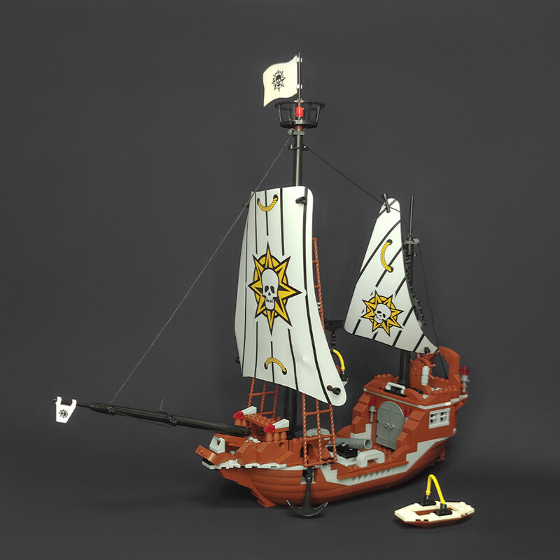 JIESTAR Creative Expert Ideas Pirate Ship JS Revence Ship Blocks Caribbeans 30008 426pcs Moc Bricks Model Building Blocks Toys