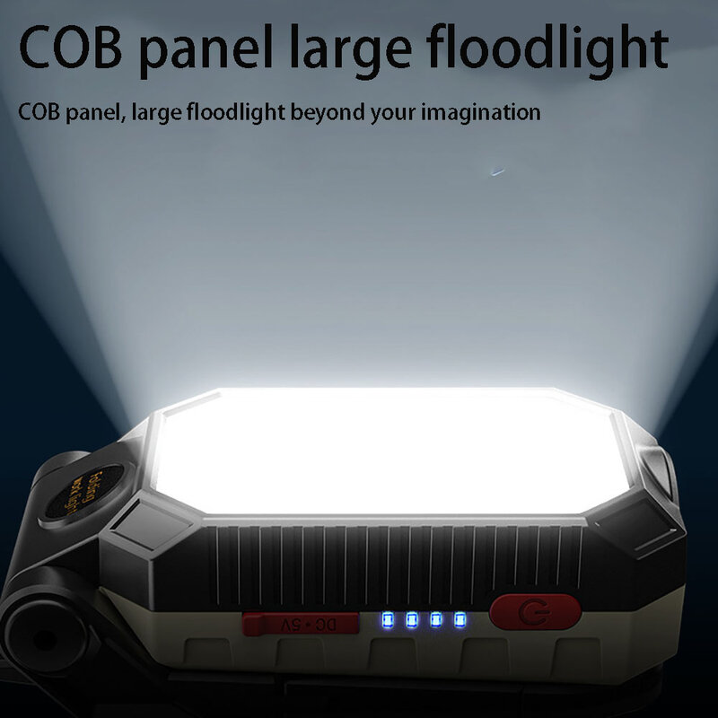 COB عالية الطاقة ضوء المحمولة إصلاح ضوء العمل COB مصباح USB قابلة للشحن المغناطيس فانوس في الهواء الطلق الطوارئ الإضاءة ليلة التنزه