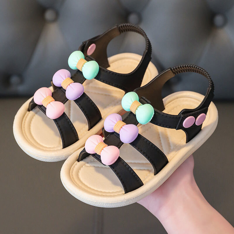 2022 nowe sandały dziewczęce Baotou buty na plażę 2-6 lat dzieci antypoślizgowe miękkie dno sandały dziecięce antypoślizgowe letnie klapki