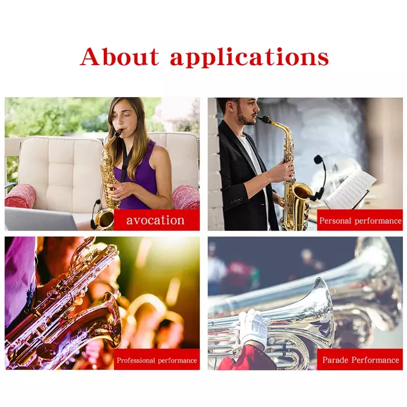 Instrumentos sem fio uhf saxofone microfone receptor sem fio transmissor 50m gama plug and play ótimo para trombetas