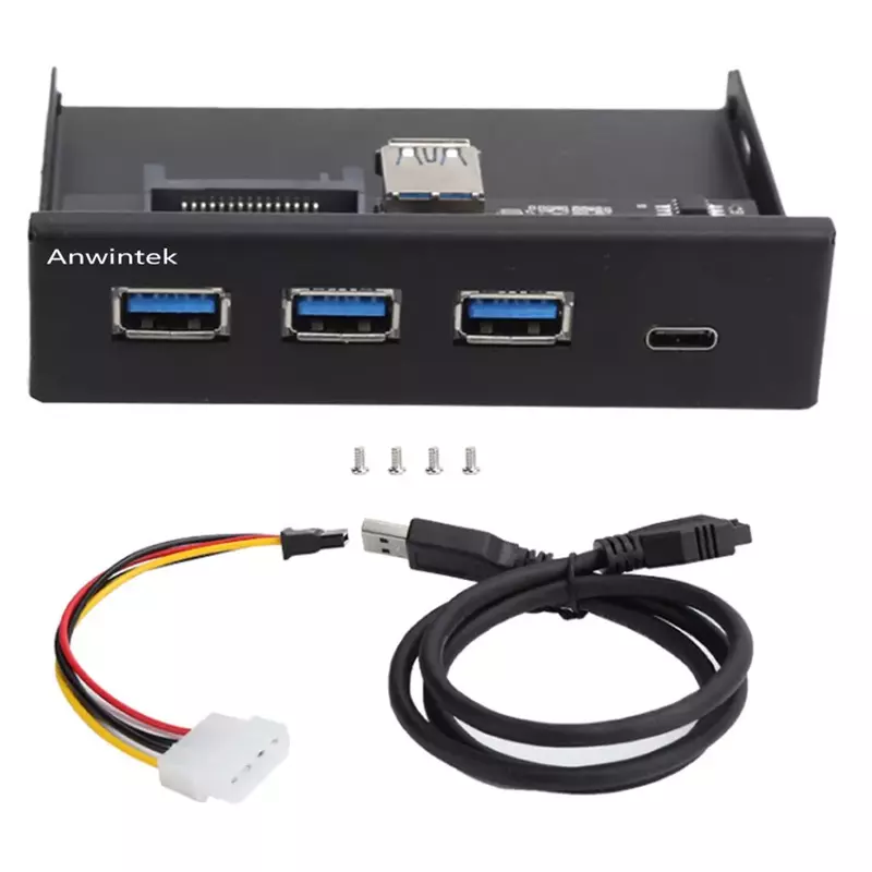 Front panel USB 3.0 Front Panel type c hub 20 Pin Connector 60cm cable Super Speed Plug and play Easy to install for PC Adapters