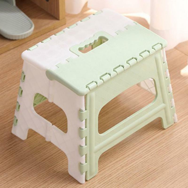 Bathroom Stool For Kids Anti-Slip Stepping Folding Stools Lightweight Collapsible Stool For Home And Outdoor Opens Easy With One