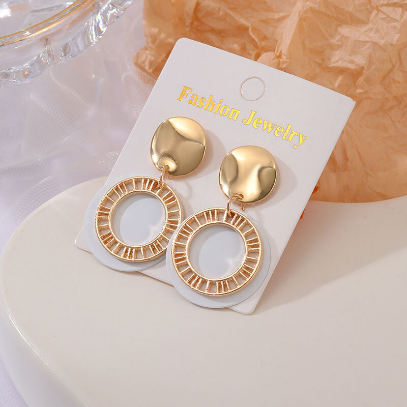 X&P 2022 Trend Korean Style Romantic Dangle Drop Earrings For Women Arcylic Geometric Pendant Earrings Punk Brincos Jewelry Gift