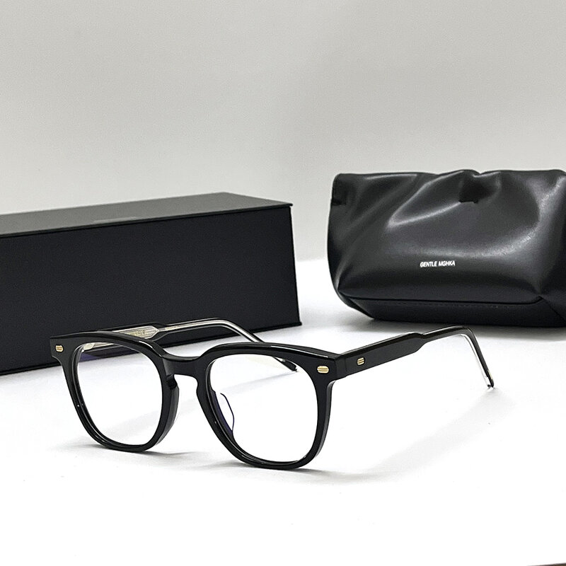 Delikatne KUBO marka Eyawear okulary optyczne przezroczysta ramka kobiety mężczyźni Monster Acetate czytanie krótkowzroczność okulary na receptę