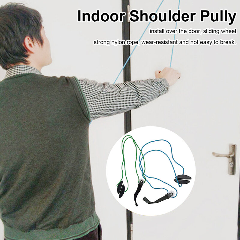 Alívio da dor parte superior do ombro kit de treinamento de reabilitação conjunta exercício polia de suspensão da porta trainer polia