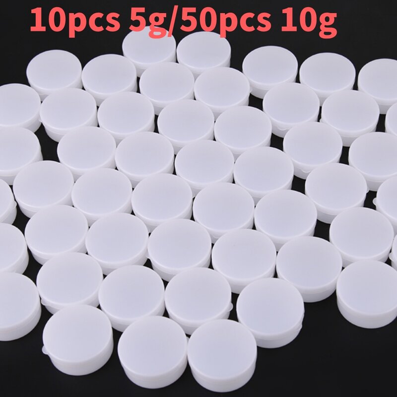 50pcs/10g 10pcs/5g Empty Cosmetic Jar Pot Eyeshadow Face Cream Container Box Cosmetic Refillable Bottles Pack Box Pots Wholesale