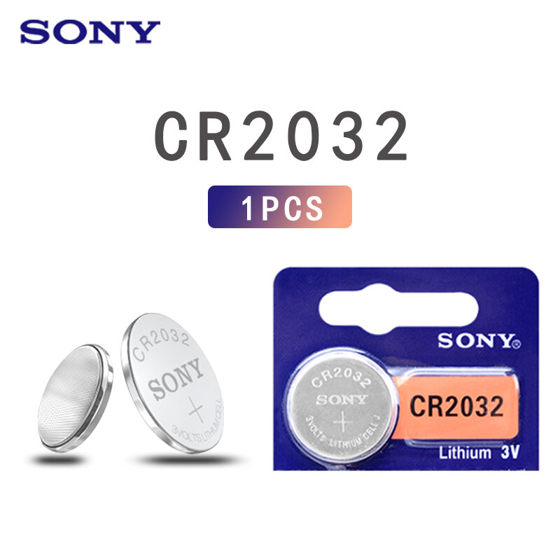 Sony CR2025 3V 100% Original Lithium Battery สำหรับรีโมทคอนโทรลเครื่องคิดเลข CR2025ปุ่มเซลล์แบตเตอรี่