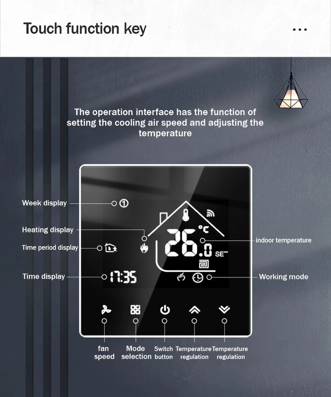 Tuya WiFi الذكية ترموستات الكهربائية الطابق التدفئة المياه الغاز المرجل TRV درجة الحرارة صوت تحكم عن بعد بواسطة جوجل المنزل اليكسا