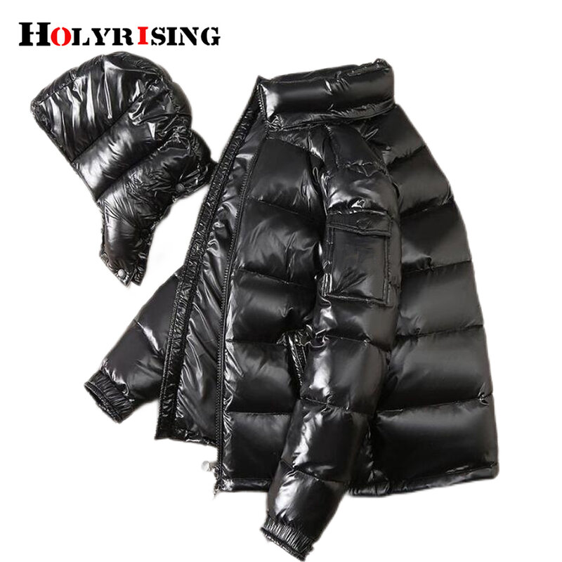Holyrising jaqueta para baixo dos homens pato branco para baixo jaqueta quente com capuz grosso puffer jaqueta casaco masculino casual de alta qualidade n098