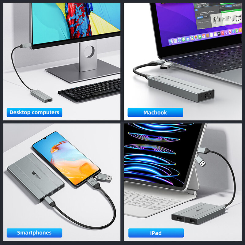 SANZANG M.2 외장 SSD 케이스, SATA NVMe 듀얼 프로토콜, USB A 3.0 C 타입, M2 HD 인클로저, 하드 디스크 드라이브 하우징, USB3 스토리지 박스