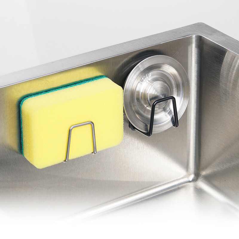 Auto-adesivo Esponjas de Cozinha Titular, Sink Drain, Secagem Rack, Aço Inoxidável, Acessórios de armazenamento, 304