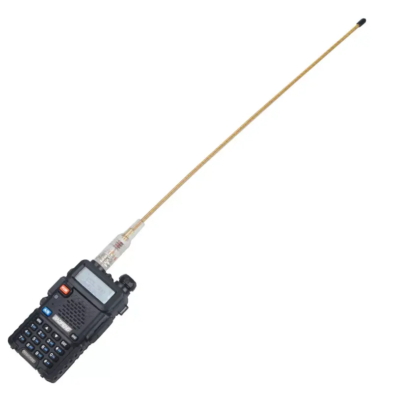 Dual Band 144/430MHz 3.2dB 2.15dB 39cm High Gain Portable Copper Flexible Whip Antenna VHF UHF Transparent White