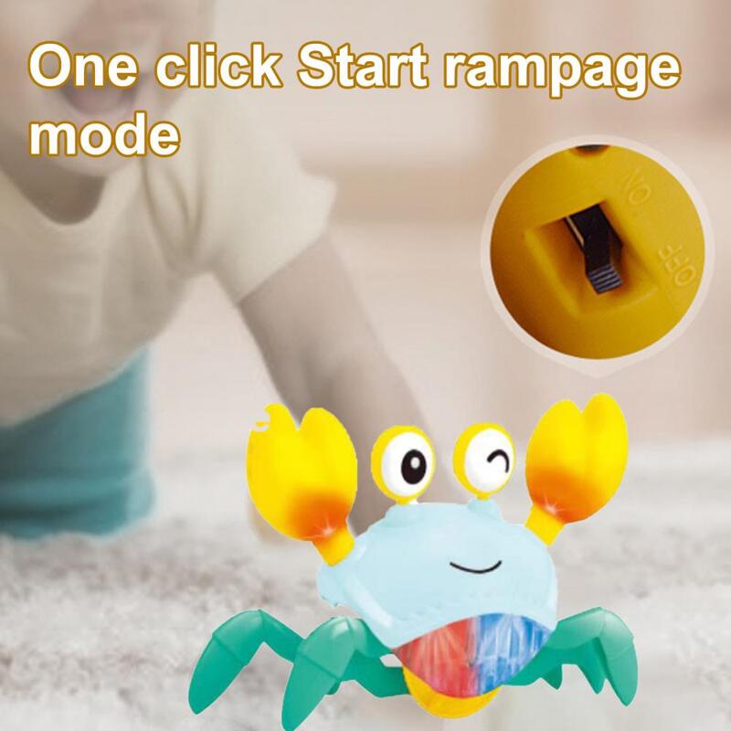 Zabawka dla dzieci moda zaokrąglona krawędź zabawa dla dzieci pełzająca elektryczna kraba zabawka dla domu zabawka elektryczna interaktywna zabawka