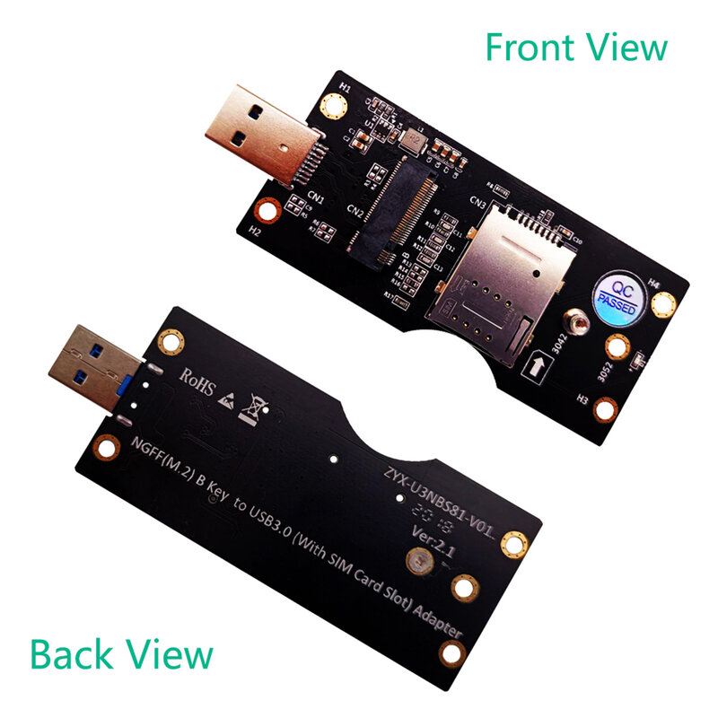 NGFF M.2 مفتاح B إلى USB 3.0 محول بطاقة التوسع مع SIM 8pin فتحة للبطاقات WWAN/LTE 3G/4G/5G وحدة دعم 3042/3052 M.2 SSD