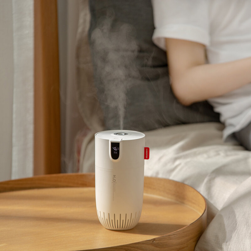 Humidificateur d'air sans fil USB, diffuseur d'aromathérapie avec lampe LED chaude, batterie intelligente, affichage numérique, Mini brumisateur Portable pour voiture