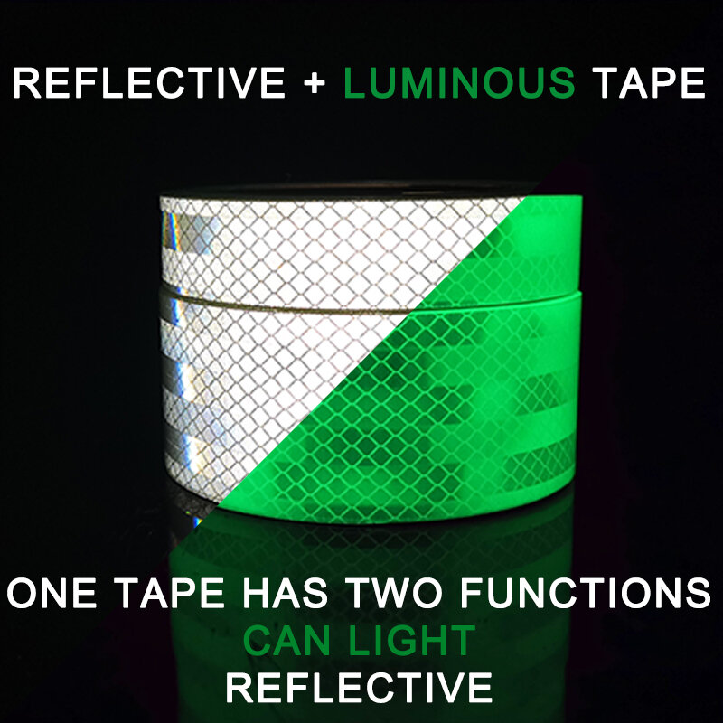 Fita reflexiva branca reflexiva fita reflexiva verde fita reflexiva filme luminoso desde a fita adesiva de duas funções