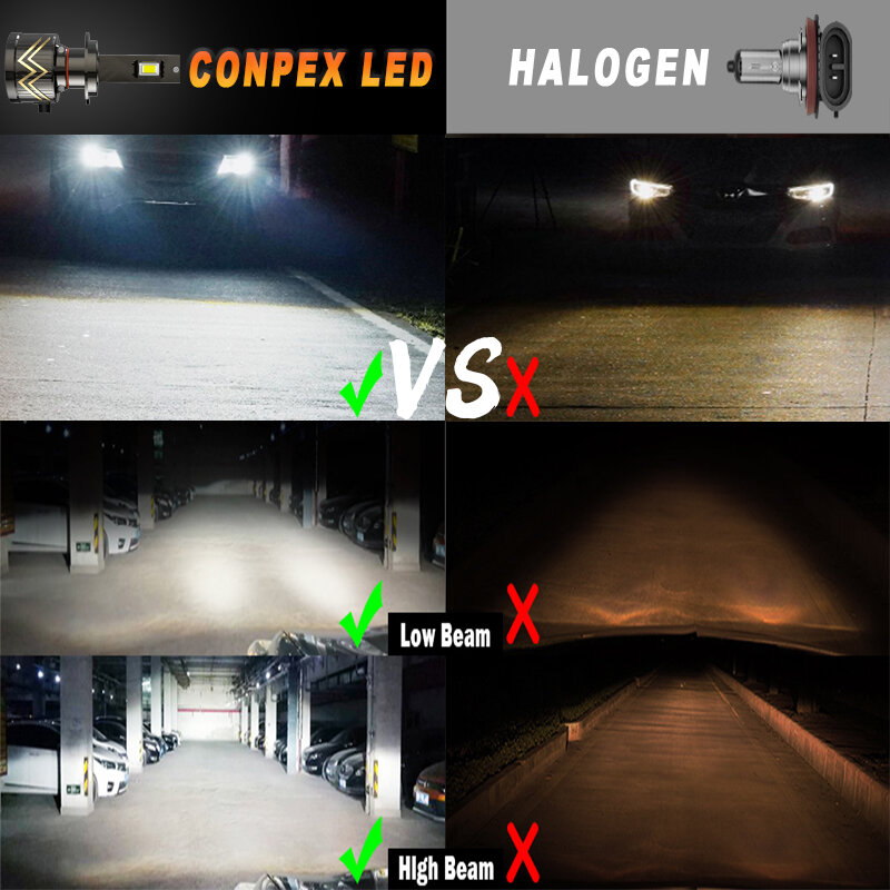 Conpex 2Pcs ใหม่ V65 Lampu Depan Led 6000K 140W 14000LM Led Canbus CSP หลอดไฟสำหรับรถยนต์รุ่นต่างๆอัตโนมัติ