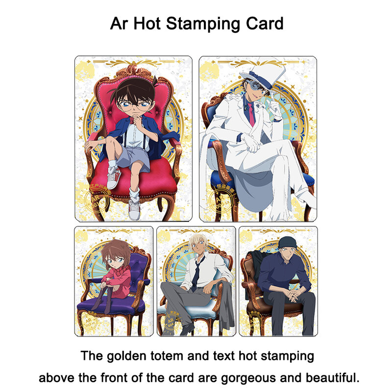 Genuine Anime Hot Stamping Flash Card Rare AR Figures gioco giocattolo per bambini regalo di natale kawou Original Detective Conan Cards