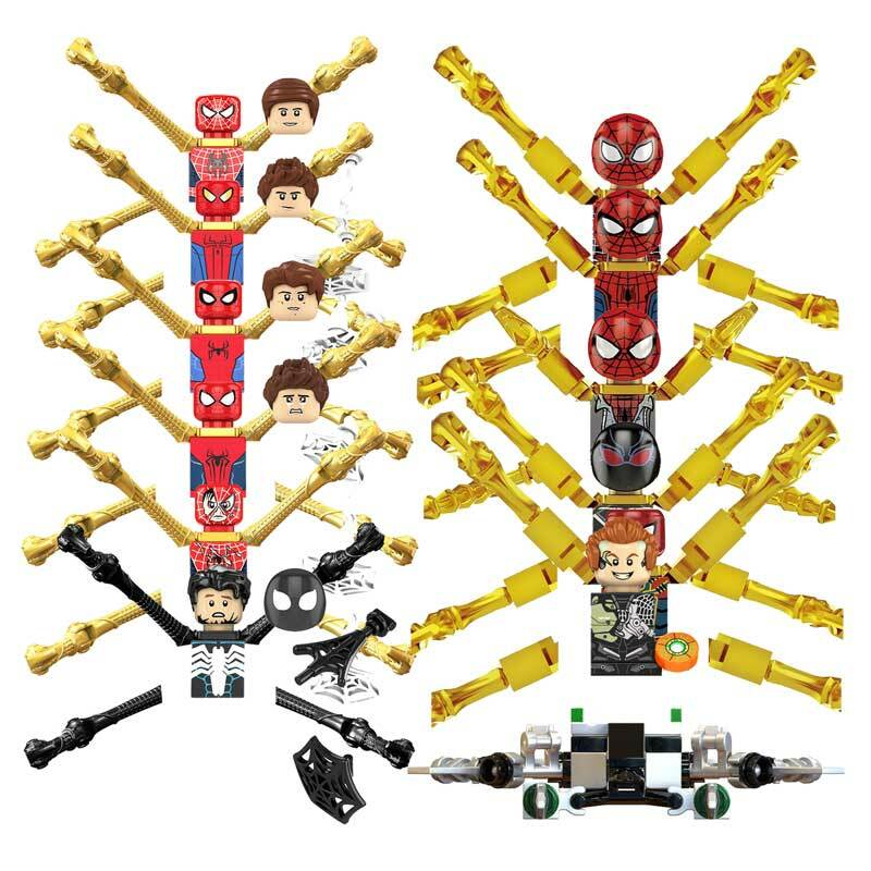 Blocs de construction spider-Man, série de films d'héros KF6159, Mini figurines de dessin animé, jouet d'action, briques, cadeau pour enfants, KF1699 KF1700